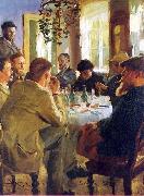 Peter Severin Kroyer The Artists Luncheon oil painting on canvas